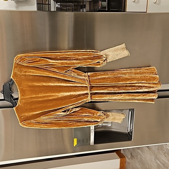 💕REFORMATION💕 Bohome Dress ~ Gold Small S NWT - Picture 9 of 15